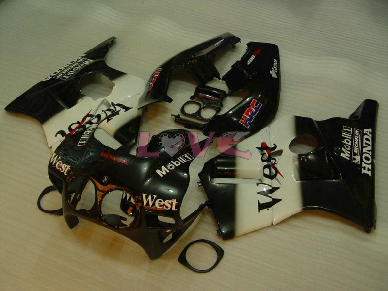 West - White Black Fairings and Bodywork For 1990-1994 CBR250RR #LF4972