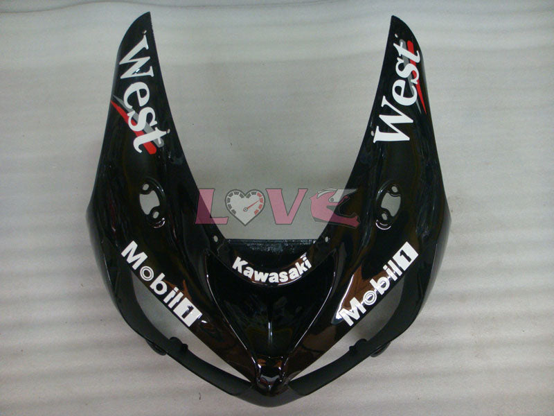 West - White Black Fairings and Bodywork For 2005-2006 NINJA ZX-6R #LF3304