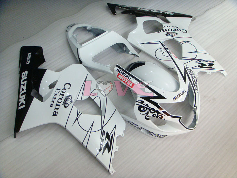 Corona MOTUL - White Black Fairings and Bodywork For 2004-2005 GSX-R600 #LF6668