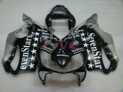 SevenStars - Black Silver Fairings and Bodywork For 2001-2003 CBR600F4i #LF7628