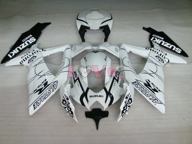 Corona - White Black Fairings and Bodywork For 2008-2010 GSX-R750 #LF3901