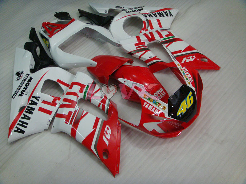 FIAT - Red White Fairings and Bodywork For 1998-2002 YZF-R6 #LF3366