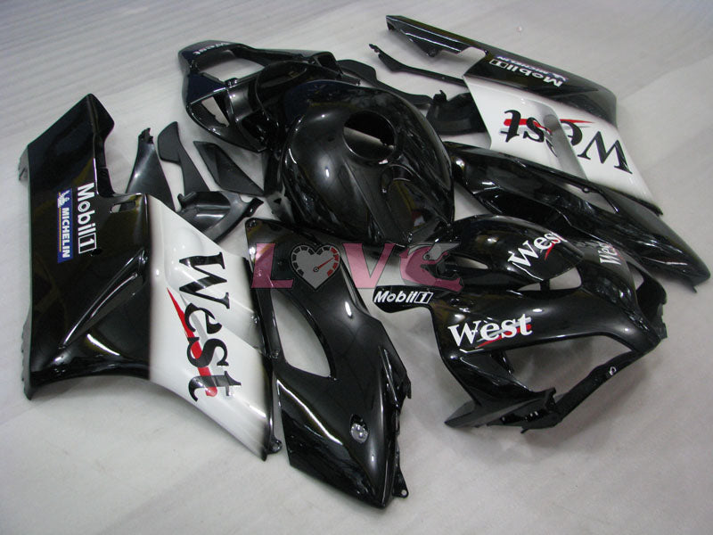 West - White Black Fairings and Bodywork For 2004-2005 CBR1000RR #LF4387