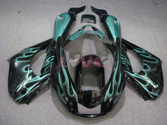 Flame - Cyan Black Fairings and Bodywork For 1997-2007 YZF1000R #LF7908