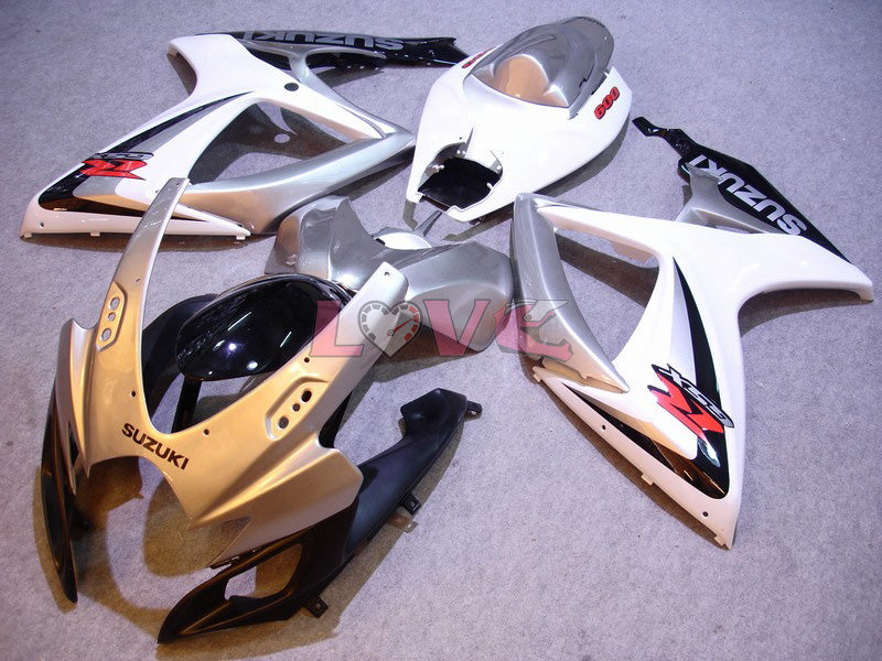 Factory Style - White Black Fairings and Bodywork For 2006-2007 GSX-R600 #LF6330