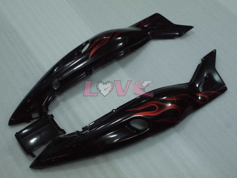Flame - Orange Black Fairings and Bodywork For 1997-2007 YZF600R #LF7951