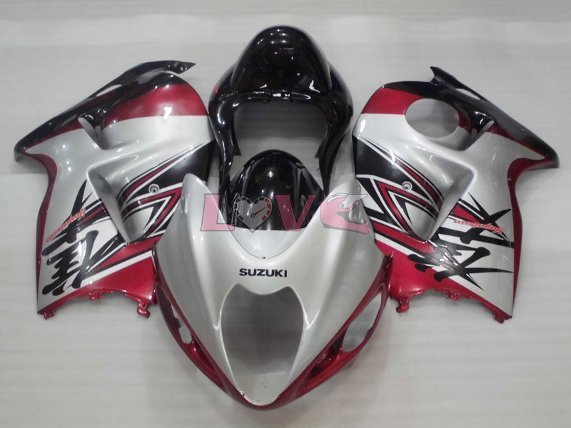 Factory Style - Red Black Silver Fairings and Bodywork For 1999-2007 Hayabusa #LF3749