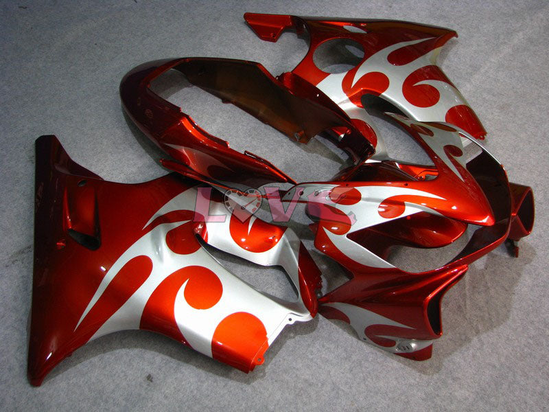 Flame - Red White Fairings and Bodywork For 2004-2007 CBR600F4i #LF7620