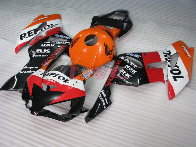 Repsol - Orange Black Fairings and Bodywork For 2004-2005 CBR1000RR #LF4391