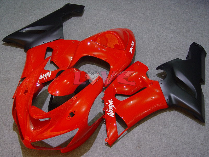 Factory Style - Red Black Fairings and Bodywork For 2005-2006 NINJA ZX-6R #LF6005