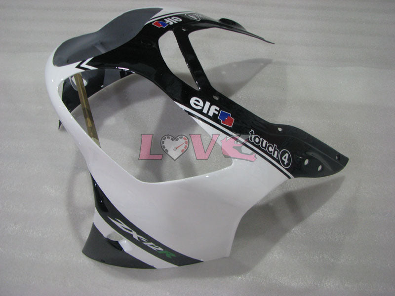 Monster - White Black Fairings and Bodywork For 2000-2001 NINJA ZX-12R #LF3243