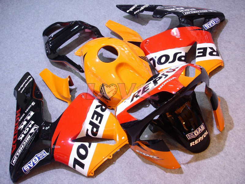 Repsol - Orange Black Fairings and Bodywork For 2003-2004 CBR600RR #LF5349
