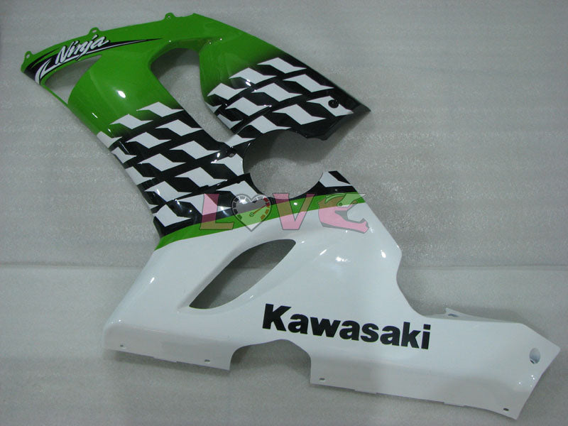 Factory Style - Green White Fairings and Bodywork For 2005-2006 NINJA ZX-6R #LF3312