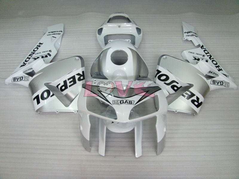 Repsol - Silver Fairings and Bodywork For 2005-2006 CBR600RR #LF4441