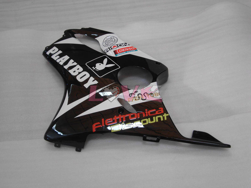 PlayBoy - White Black Fairings and Bodywork For 2001-2003 CBR600F4i #LF4494