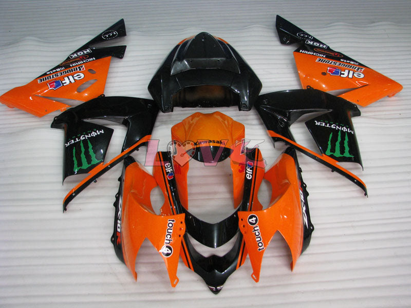 Monster - Orange Black Fairings and Bodywork For 2004-2005 NINJA ZX-10R #LF6311