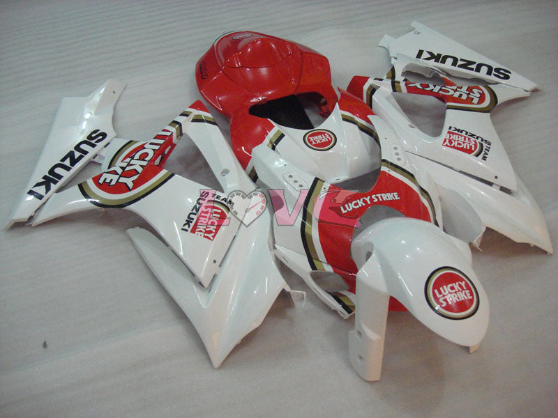 Lucky Strike MOTUL - Red White Fairings and Bodywork For 2007-2008 GSX-R1000 #LF5756