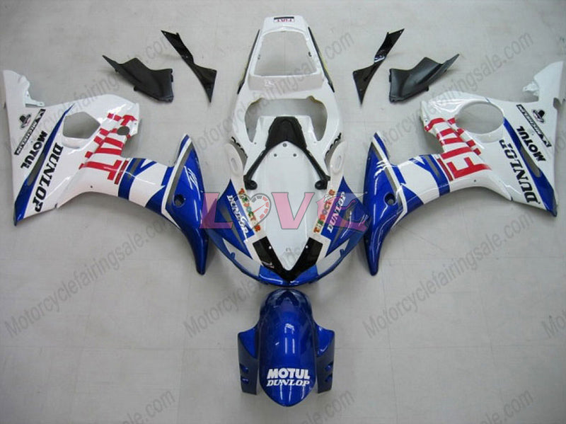 FIAT MOTUL - Blue White Fairings and Bodywork For 2003-2004 YZF-R6 #LF6927