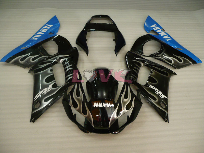 Flame - Blue Black Fairings and Bodywork For 1998-2002 YZF-R6 #LF3360