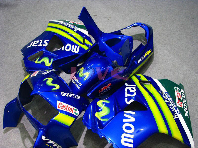 Castrol - Blue Fairings and Bodywork For 1998-2001 VFR800 #LF5037