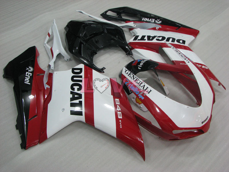 Factory Style - Red White Black Fairings and Bodywork For 2008-2013 848 #LF3155