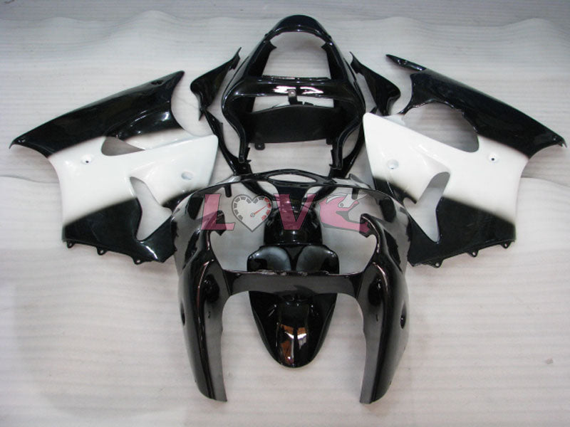 Factory Style - White Black Fairings and Bodywork For 2000-2002 NINJA ZX-6R #LF6155