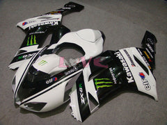 Monster - White Black Fairings and Bodywork For 2007-2008 NINJA ZX-6R #LF5915