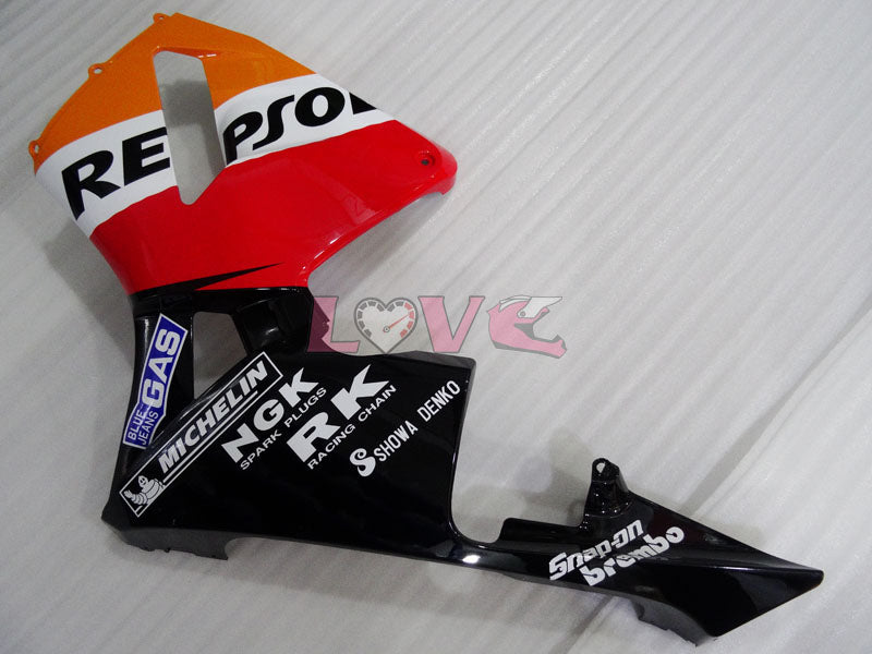 Repsol - Orange Black Fairings and Bodywork For 2003-2004 CBR600RR #LF4446