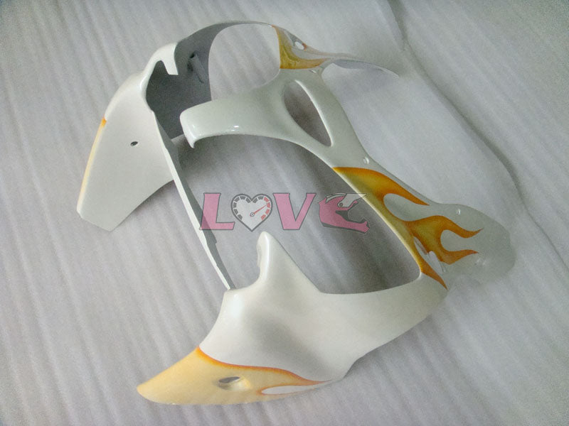 Flame - Orange White Fairings and Bodywork For 2000-2002 NINJA ZX-6R #LF3329