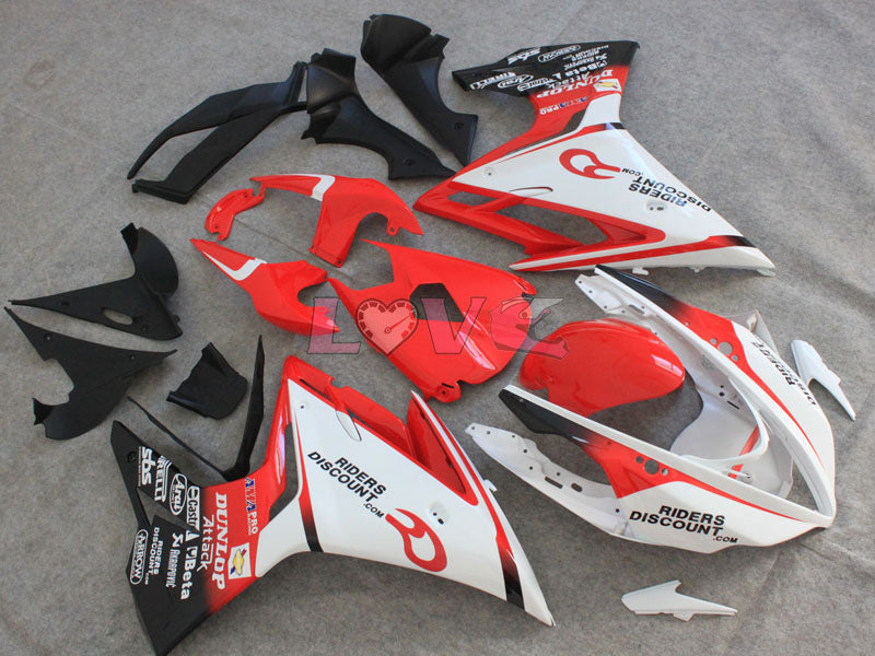 DUNLOP - Red White Black Fairings and Bodywork For 2013-2014 Daytona 675 #LF3048