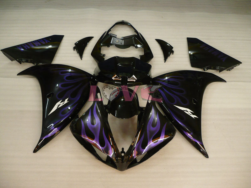 Flame - Purple Black Fairings and Bodywork For 2009-2011 YZF-R1 #LF6941