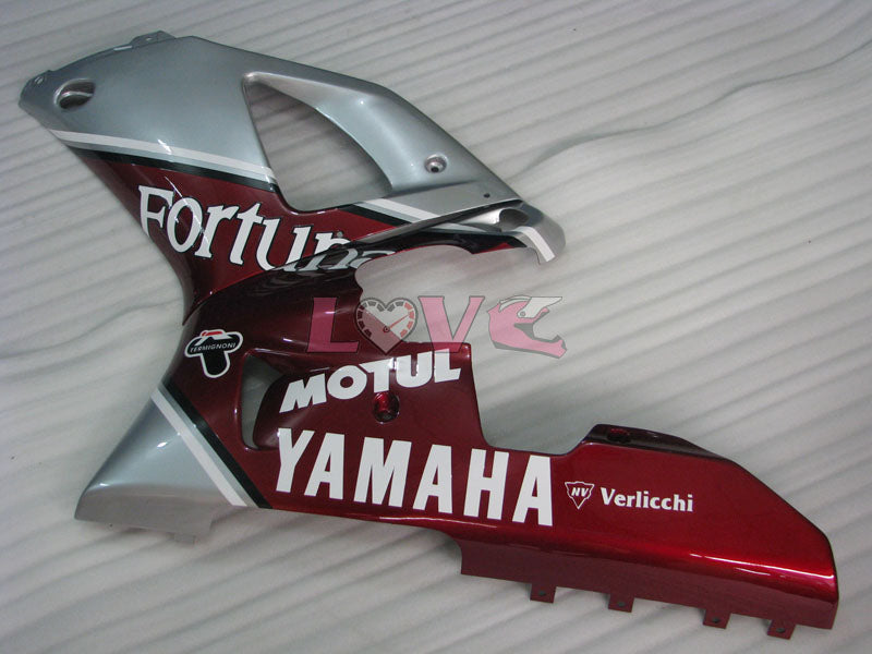 Fortuna - Red Silver Fairings and Bodywork For 2000-2001 YZF-R1 #LF3617