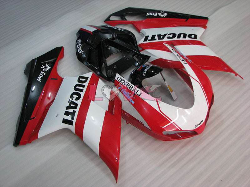 Factory Style - Red White Black Fairings and Bodywork For 2009-2011 1198 #LF3117