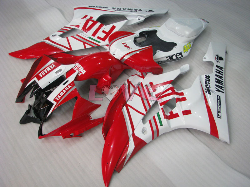 FIAT - Red White Fairings and Bodywork For 2006-2007 YZF-R6 #LF3467