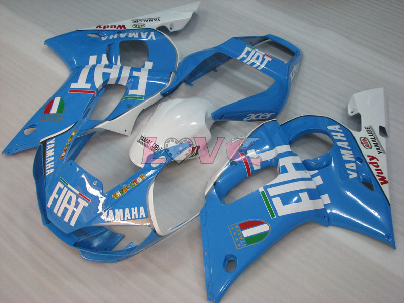 FIAT - Blue White Fairings and Bodywork For 1998-2002 YZF-R6 #LF3379