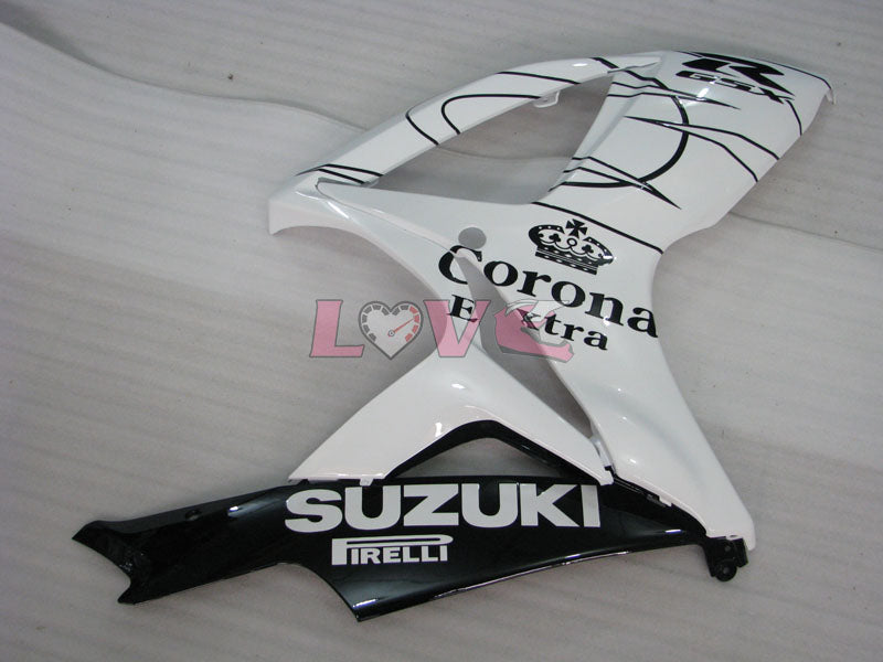 Corona - White Black Fairings and Bodywork For 2006-2007 GSX-R750 #LF6564