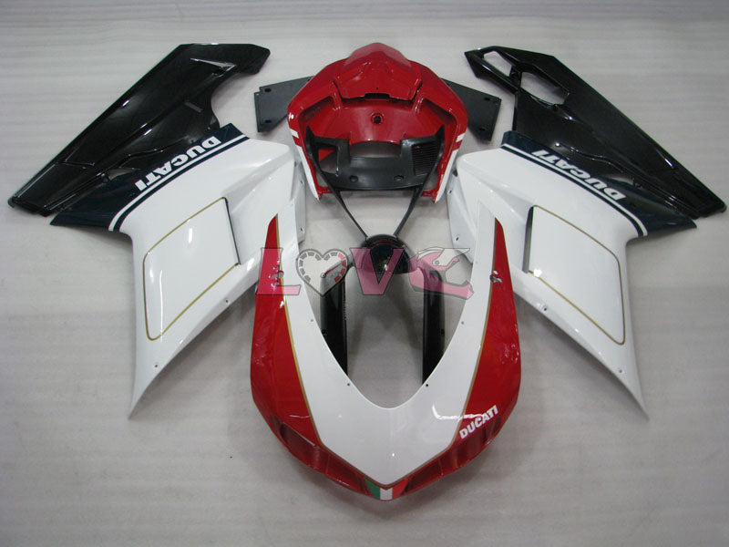 Factory Style - White Black Fairings and Bodywork For 2007-2009 1098 #LF5552