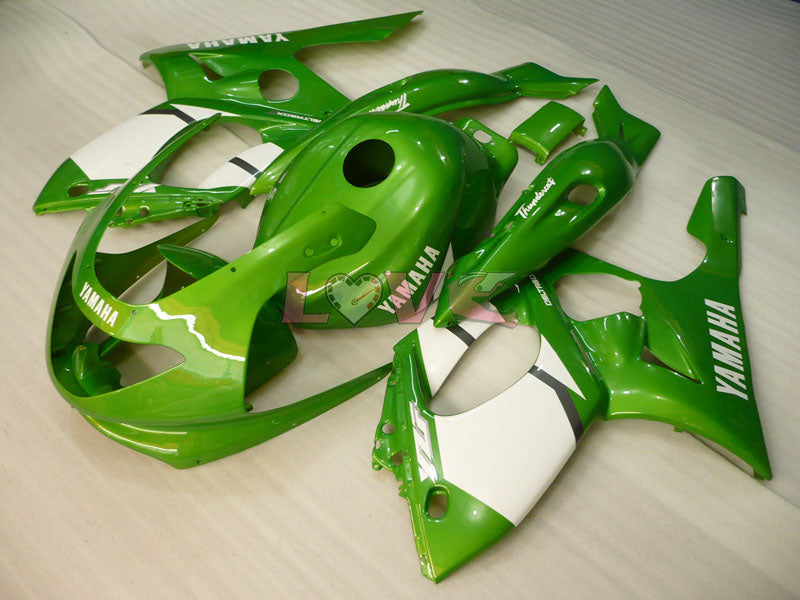 Factory Style - Green White Fairings and Bodywork For 1997-2007 YZF600R #LF7934