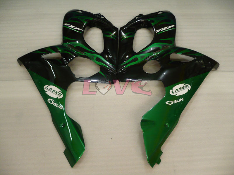 Flame - Green Black Fairings and Bodywork For 1997-2007 YZF600R #LF7935