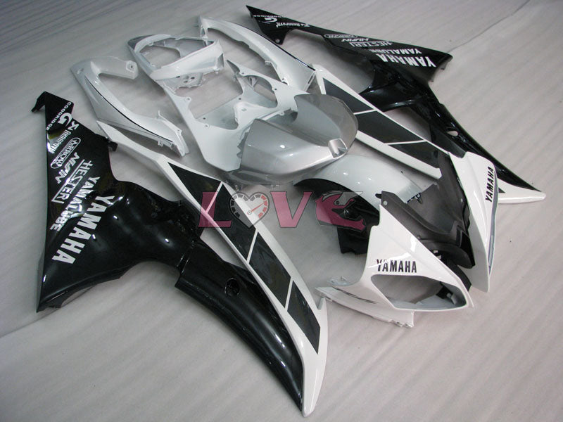 Factory Style - White Black Fairings and Bodywork For 2008-2016 YZF-R6 #LF6857