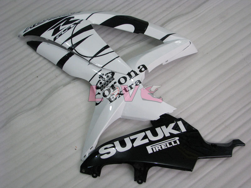 Corona - White Black Fairings and Bodywork For 2008-2010 GSX-R600 #LF3947