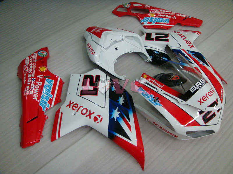 Xerox - Red White Fairings and Bodywork For 2007-2009 1098 #LF3137