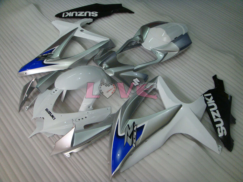 Factory Style - White Black Fairings and Bodywork For 2008-2010 GSX-R600 #LF6201