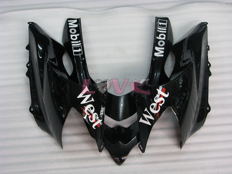 West - White Black Fairings and Bodywork For 2004-2005 NINJA ZX-10R #LF6307