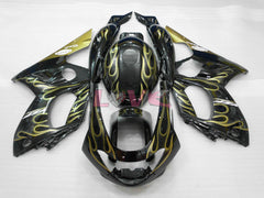 Flame - Yellow Black Fairings and Bodywork For 1997-2007 YZF600R #LF7932