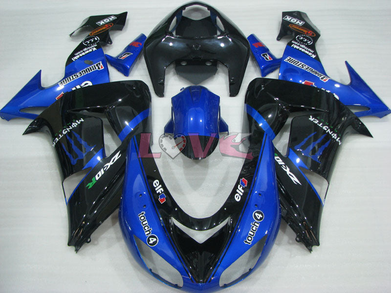 Monster - Blue Black Fairings and Bodywork For 2006-2007 NINJA ZX-10R #LF3261