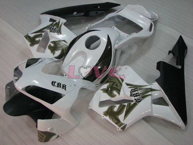 Factory Style - White Black Fairings and Bodywork For 2003-2004 CBR600RR #LF4465