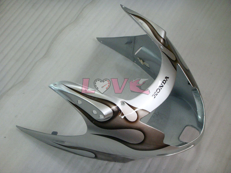 Flame - Black Silver Fairings and Bodywork For 1996-2007 CBR1100XX #LF5134