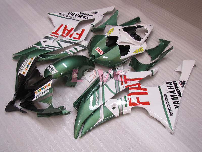 FIAT - ArmyGreen White Fairings and Bodywork For 2008-2016 YZF-R6 #LF3416