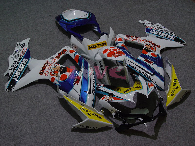 Dark Dog - Blue White Fairings and Bodywork For 2008-2010 GSX-R600 #LF6240